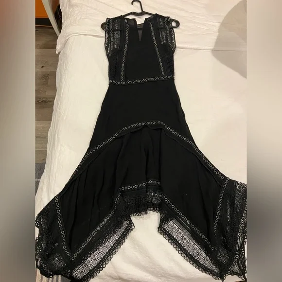 All Saints | Dresses | All Saints Black High Low Dress With Lace Detail |  Poshmark